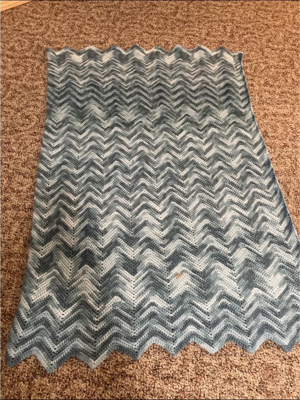 Afghan throw blanket